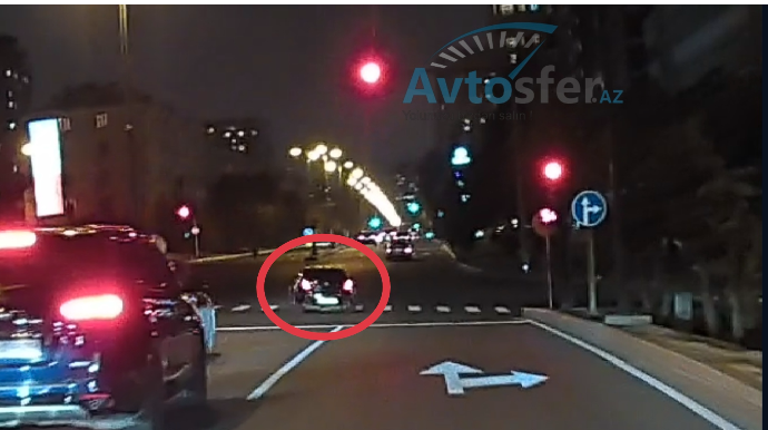 Özünü qanundan üstün tutan sürücü iki kobud qayda pozdu - VİDEO