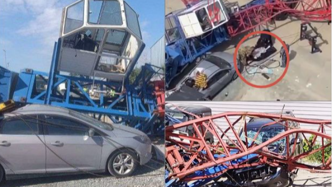 Rusiyada kran operatoru faciəvi şəkildə həlak oldu - FOTO - VİDEO 