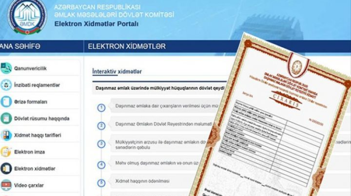 "Əmlakın qeydiyyatı üçün bütün sənədlər yalnız bizə təqdim olunmalıdır"