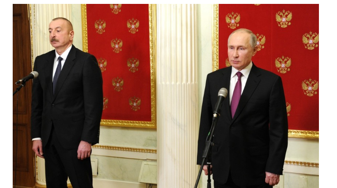 İlham Əliyev və Vladimir Putin mətbuata bəyanatlarla çıxış ediblər 