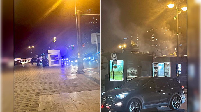 Xətaini "tüstüyə boğan" dönərxana  - Ərazidən keçmək mümkün deyil  - FOTO