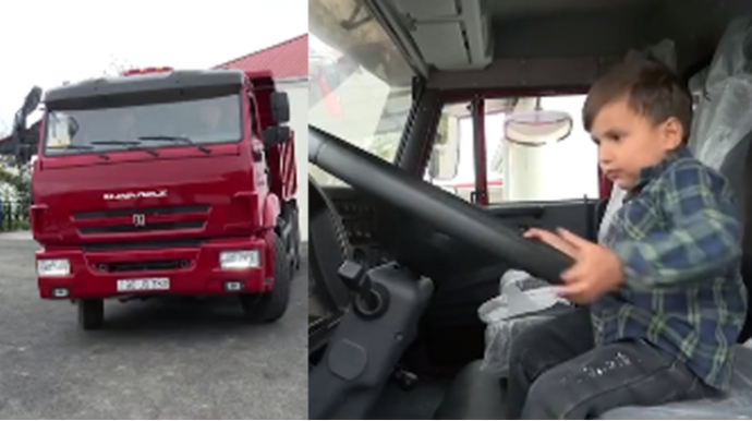 İlham baba mənə “Kamaz” göndərdi - VİDEO 