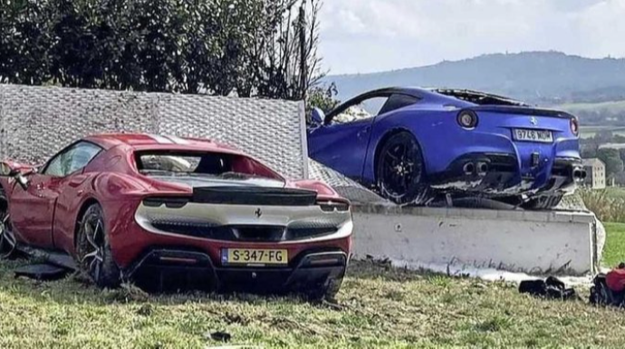 Sürət yarışına çıxan lüks avtomobillər darmadağın oldu – REAL VİDEO  