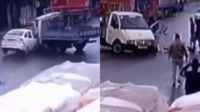 İmişlidə dəhşətli qəza: Sürücü avtomobildən çıxıb yola düşdü - ANBAAN VİDEO