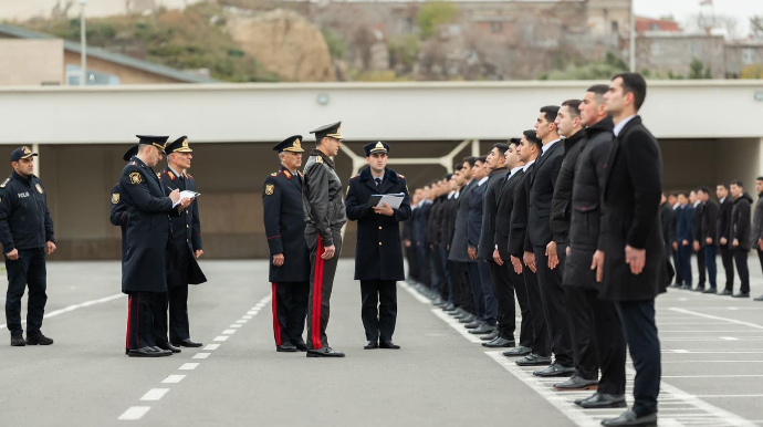Vətən müharibəsinin daha 30 iştirakçısı polis orqanlarında xidmətə qəbul olundu  - FOTO - VİDEO