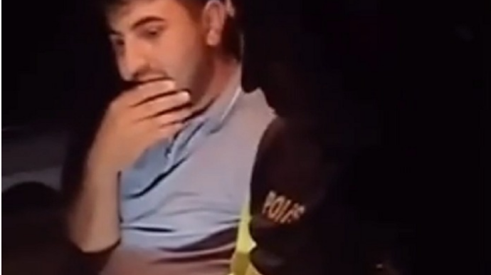 Maşına "Ələsgər" siqnalı quraşdıran sürücü polisi aldatmağa çalışdı, amma ... - VİDEO
