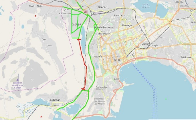 Xocahəsən-Lökbatan yolunda hərəkət məhdudlaşdırılacaq