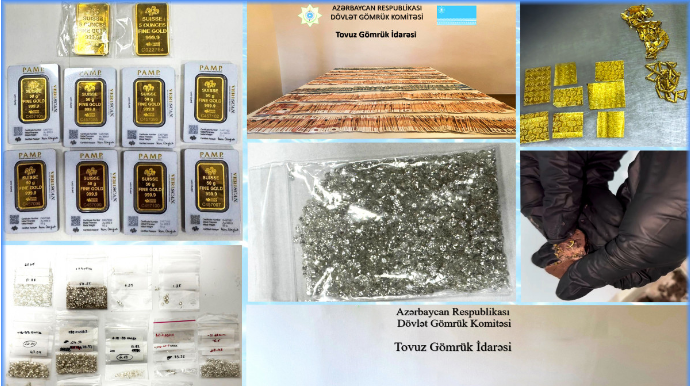 Doqquz ayda ölkəyə qanunsuz 1295 karatdan çox qiymətli daşlar gətirilib - DGK - FOTO 