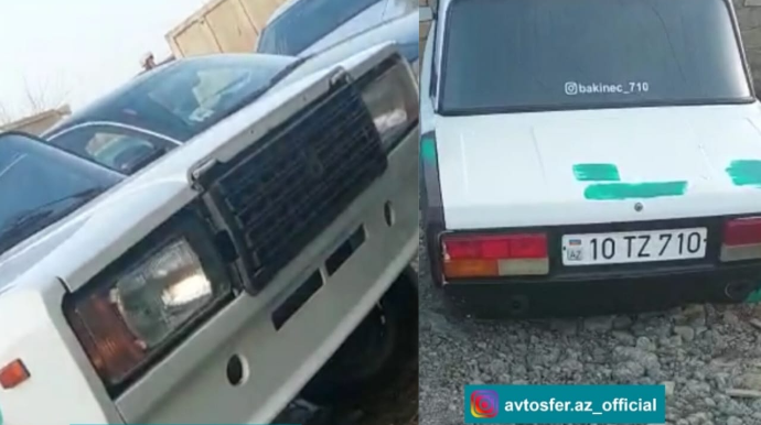 Yol polisi "başına oyun açılmış" "07"ni  cərimə meydançasına saldı  - VİDEO