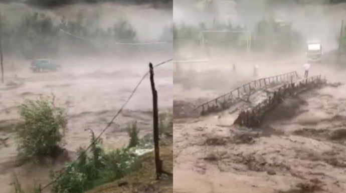 Gədəbəydə ölümə səbəb olan  dəhşətli selin görüntüləri   - VİDEO