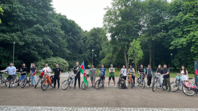 Polşada yaşayan azərbaycanlılar üçün velotur təşkil olunub  - VİDEO - FOTO