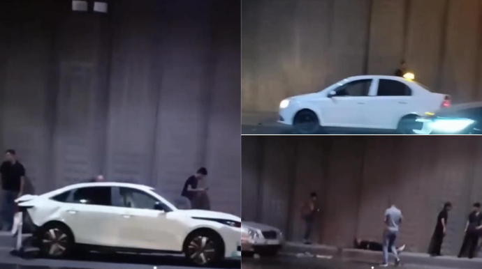 Prospektdə ağır qəza; xəsarət alanlar var - VİDEO   - YENİLƏNİB