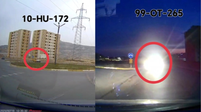 Qaradağda dairəyə "protiv" girən sürücülər SAXLANILDI - İzahatda görün nə yazıblar - VİDEO