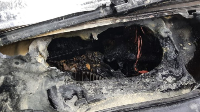 Mingəçevirdə avtomobil yanıb - FOTO