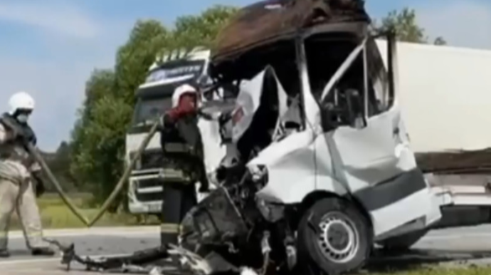 Leylək ağır yol qəzasına səbəb oldu; 3 nəfər ağır yaralandı - VİDEO