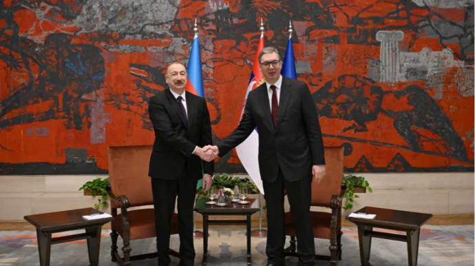 Prezidentin serbiyalı həmkarı ilə təkbətək görüşü keçirilir   - YENİLƏNİB