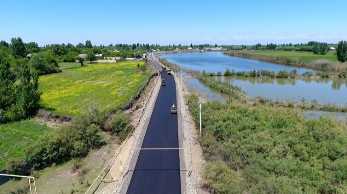 Zərdabda 7 kilometrlik yol yenidən qurulur - FOTO 