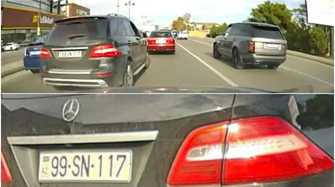 В Баку женщина-водитель дважды нарушила правила – 99-SN-117 – ВИДЕО 