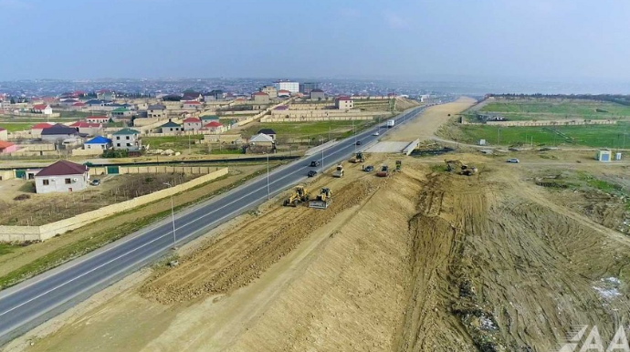 Pirşağı-Novxanı-Xırdalan-M4 yolunun tikintisi bərpa olunub  - VİDEO