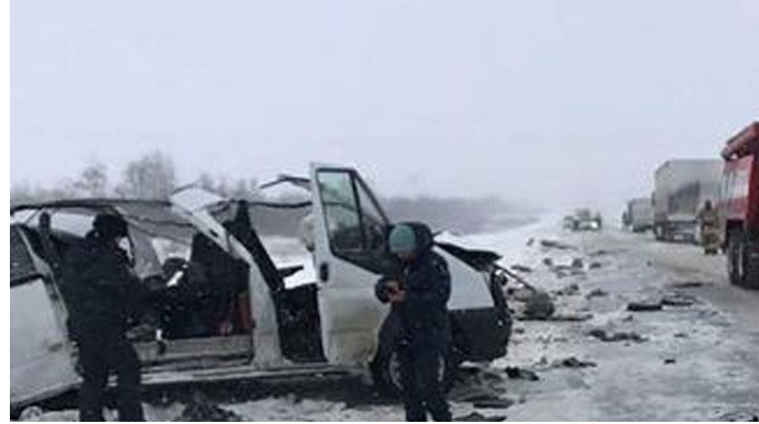 Dəhşətli qəza: 5 ölü, 11 yaralı    - VİDEO