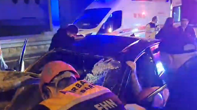 Buzovnada ölən və yaralanın olduğu ağır qəza yerindən ANBAAN VİDEO   - YENİLƏNİB