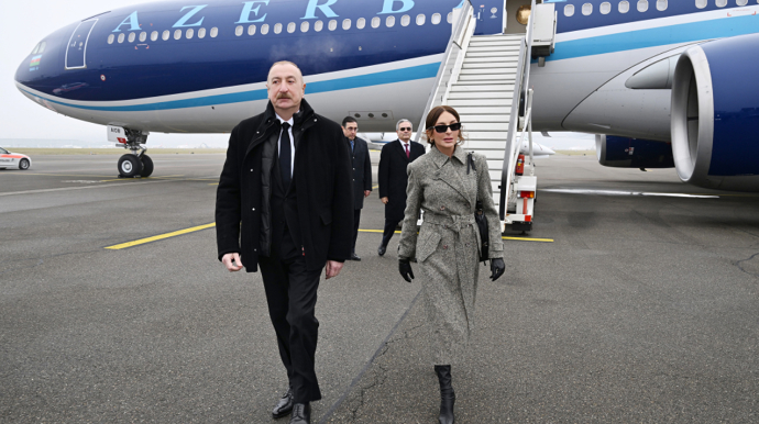 Prezidentlə xanımı İsveçrədədir - FOTOLAR 