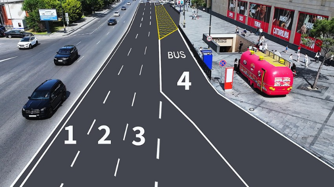 В Баку на улице Фатали хана Хойского появится четвертая полоса движения - ВИДЕО