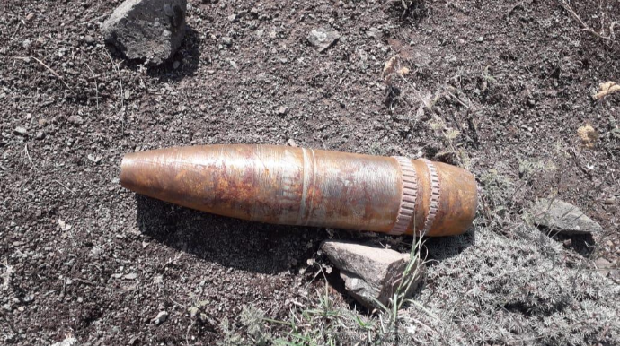 Tovuzda top mərmisi aşkarlandı - FOTO 