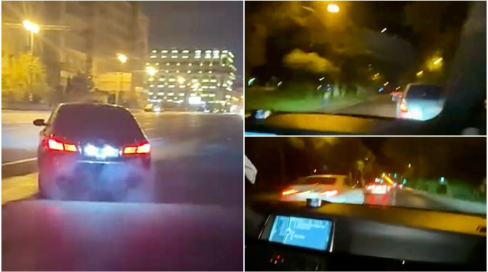 Bakıda “BMW” ilə riskli manevrlər edən sürücü görün necə “şou” göstərdi   - VİDEO