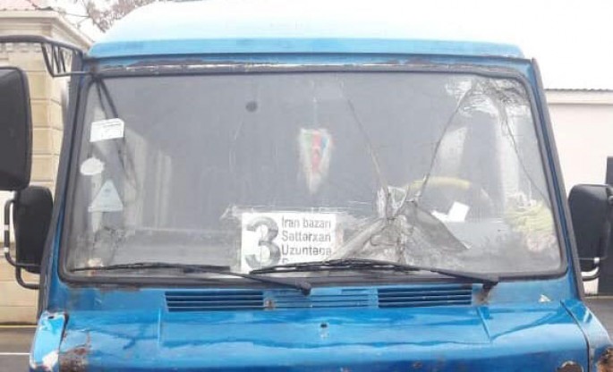 Mikroavtobus sürücüsü həbs edildi: sükan arxasında hallı olduğuna görə - FOTO