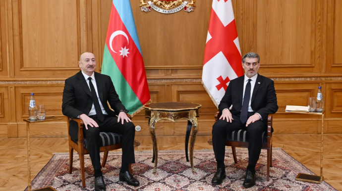 İlham Əliyevin Mixeil Kavelaşvili ilə təkbətək görüşü olub - FOTO   - YENİLƏNİB