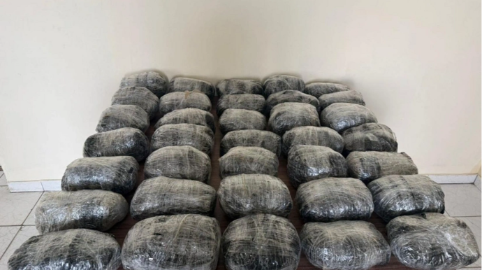 İrandan Azərbaycana 35 kq narkotikin keçirilməsinin qarşısı alındı 