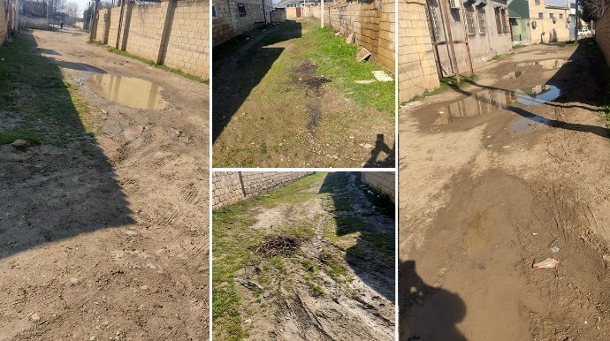 "Dəfələrlə desək də, həll edən yoxdur" – Sakinlərin yol problemi - FOTO