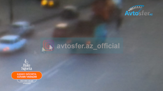 Bakıda "Zil" piyadanı vurub "07"nin altına atdı - REAL VİDEO +16