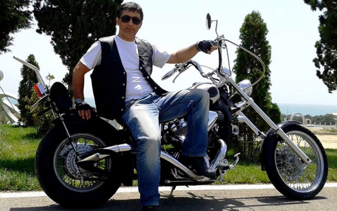 Qəzada ölən baykerin - Fotoları