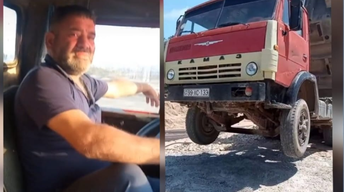 "Kamaz"ı oyuncaq hesab edən sürücü görün nə etdi   - VİDEO