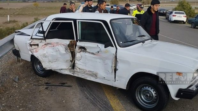 В Кюрдамирском районе столкнулись два автомобиля, есть пострадавшие  - ФОТО