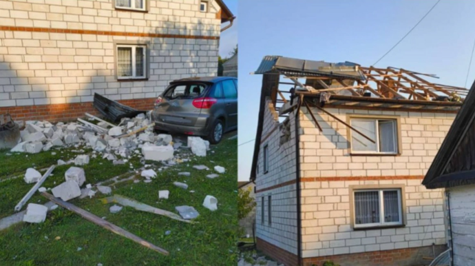 Rusiya ordusuna məxsus dron Polşada yaşayış evinə çırpıldı