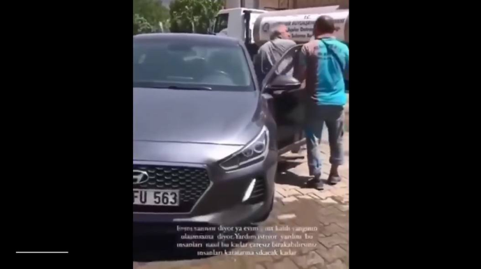 Türkiyədə evi yanmaq üzrə olan kişi intihara cəhd etdi - ANBAAN VİDEO