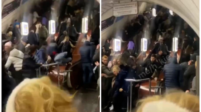 Kiyev metrosunda gərgin anlar yaşanıb   - VİDEO