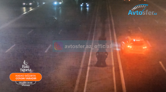 Bakıda magistral yolda qaçan piyada belə vuruldu – REAL VİDEO