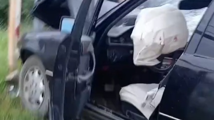 Masallıda iki "Mercedes"  toqquşdu - VİDEO 