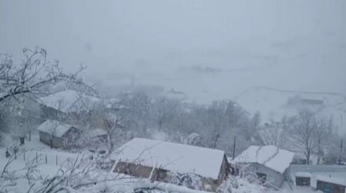 Güclü qar səbəbindən Cəlilabad - Yardımlı yolu bağlanıb, kəndlər işıqsız qalıb  - FOTO