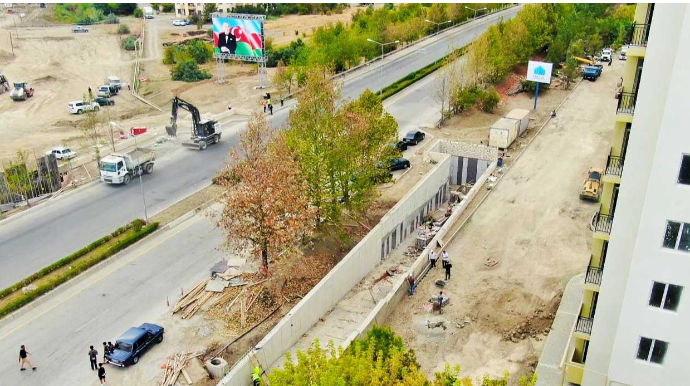 Yevlaxda yeni yeraltı piyada keçidinin inşası yekunlaşmaq üzrədir - FOTO - VİDEO