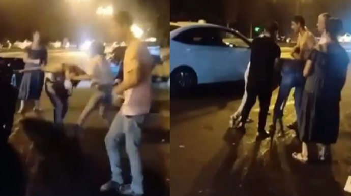 Bakıda qızlar əlbəyaxa davaya çıxdılar - VİDEO