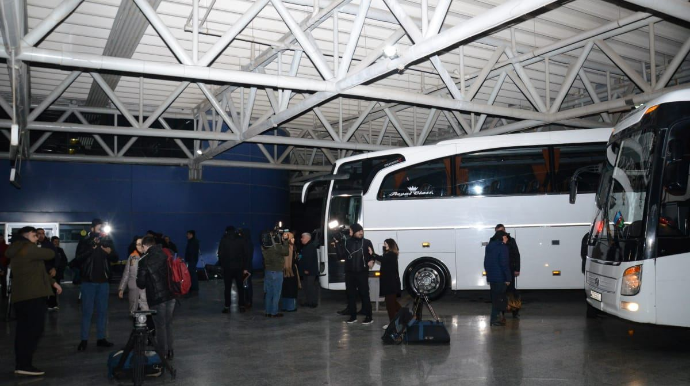 Ağdama yola düşən ilk sərnişin avtobusu mənzil başına çatıb   - VİDEO