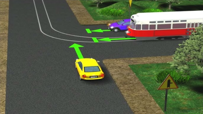 Bu yolayrıcında keçmə ardıcıllığı necə olmalıdır? - DOĞRU CAVAB 