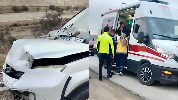 Lökbatan yolunda qəza: Üç maşın toqquşdu, bir nəfər yaralandı   - VİDEO