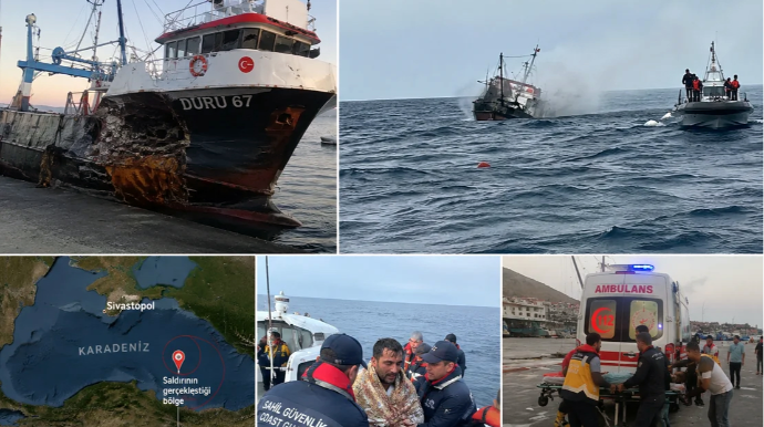 Türkiyənin balıqçı gəmisinə hücum edilib, ölən və yaralananlar var 