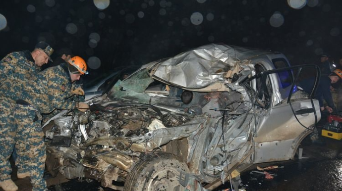 Xankəndi yolunda ağır qəza:  ölən var  - FOTO